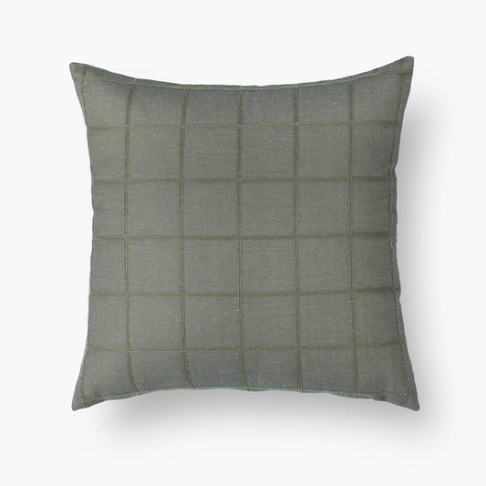 Outdoor plaid pillow cover